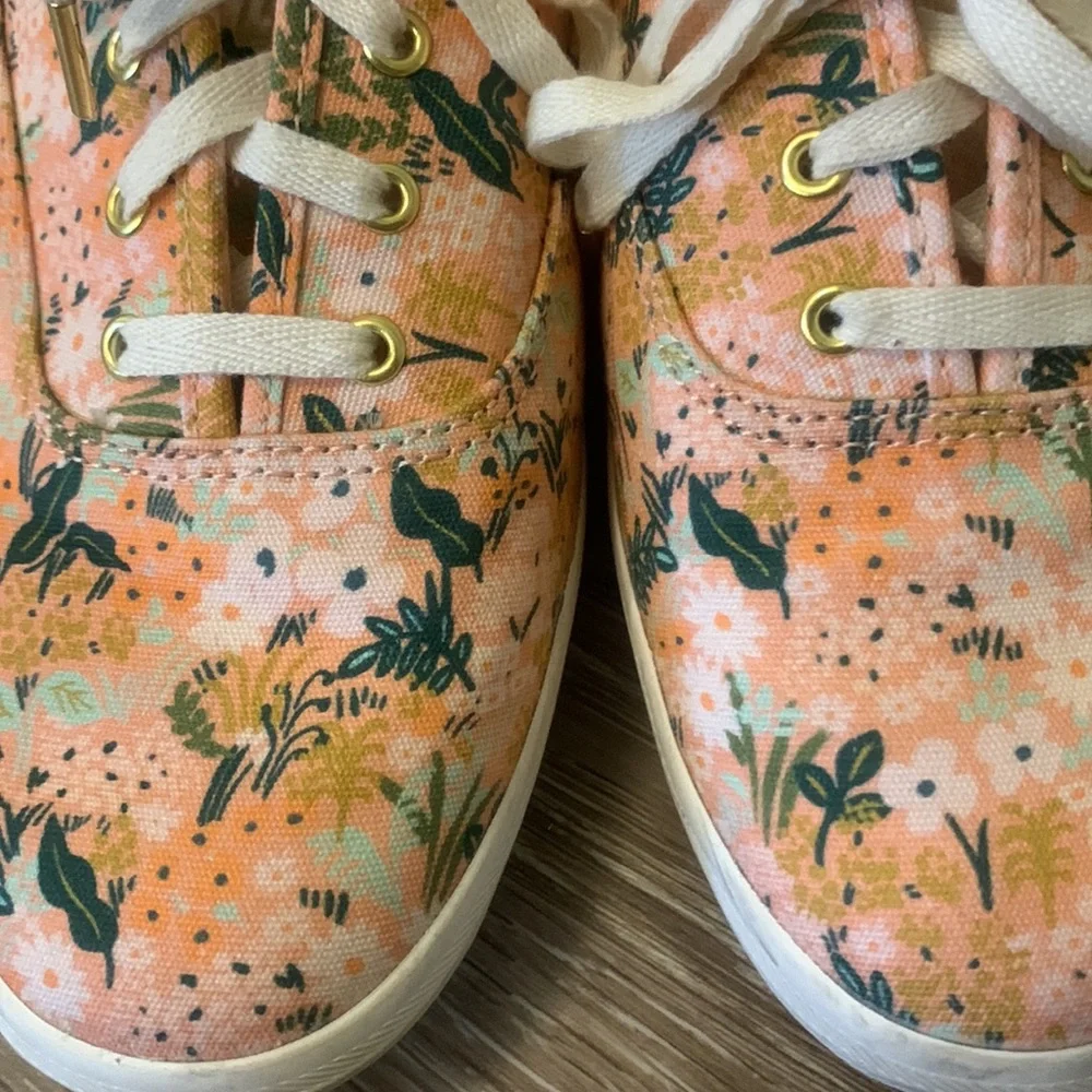 Keds 8 Medium Rifle Paper Company sneakers with minimal wear, great condition - Picture 2 of 7